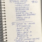 WSP setlist